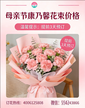 运城闻喜县花店母亲节康乃馨花束